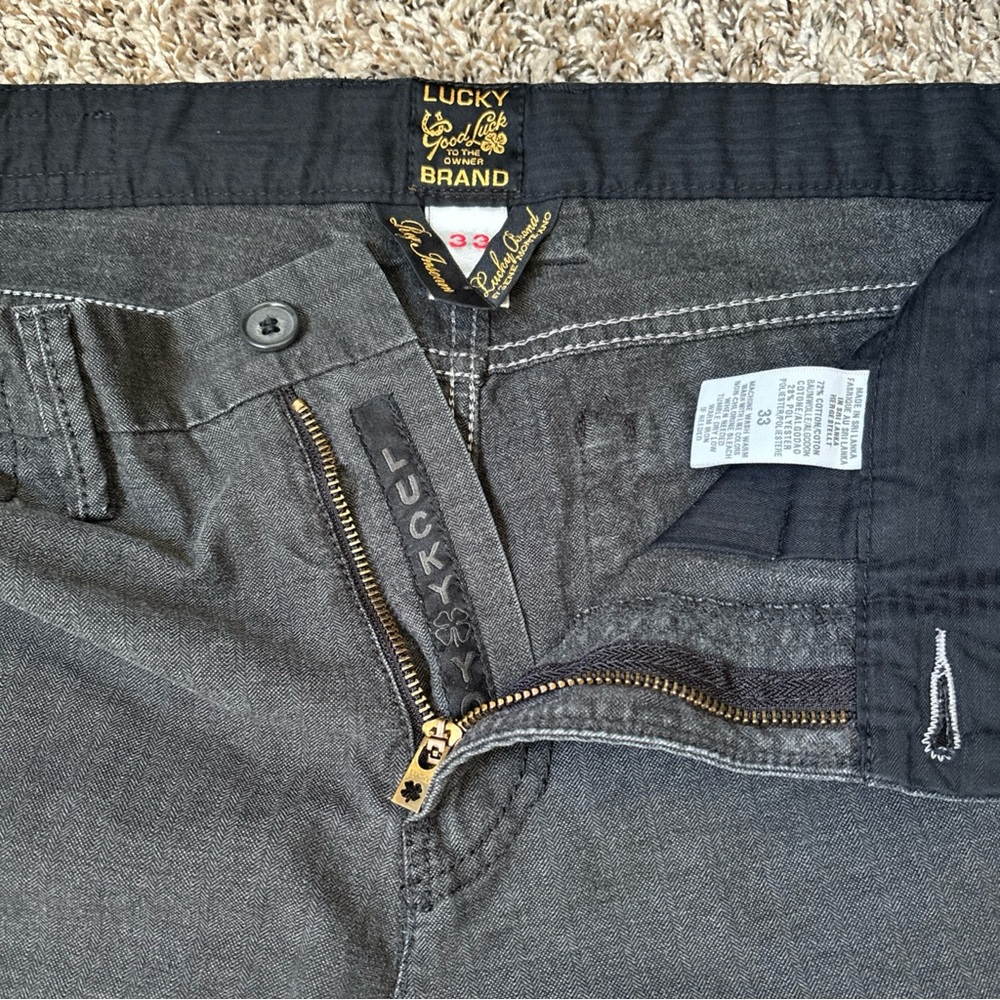 Lucky Brand Men's Charcoal Gray Chinos - Dark Gray